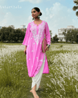 AstarQala - Sehar Rayon Straight Chikankari Kurta For Women - - sehar-rayon-straight-chikankari-kurta-astarqala-pink-s-42421544747298