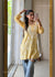 AstarQala - Ina Short Modal Chikankari Kurta Top - Yellow - 104