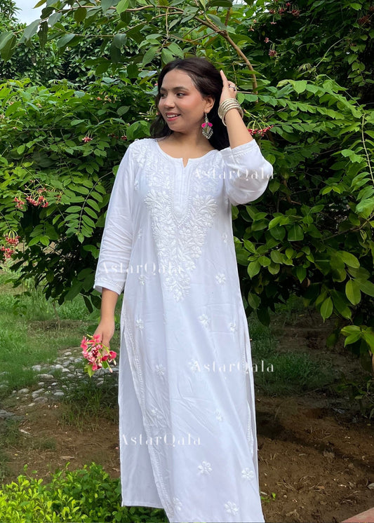 Ada Chikankari Rayon Straight Kurta Set For Women