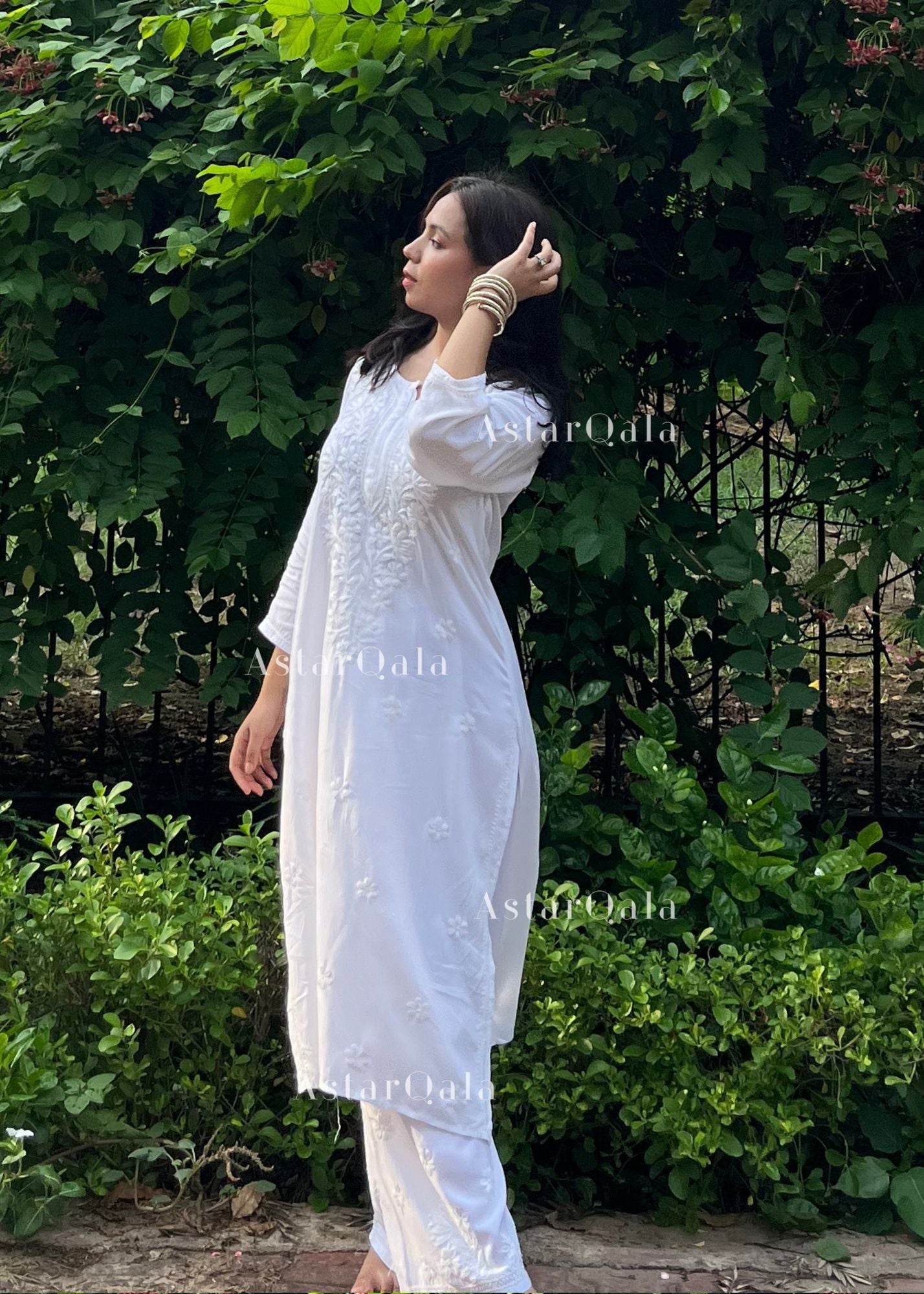 AstarQala - Ada Chikankari Rayon Straight Kurta Set For Women - - 113_d561ec01-3fce-4258-b7c8-64cdc6536c0f