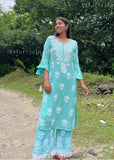 Zubi Rayon Straight Chikankari Kurta Set