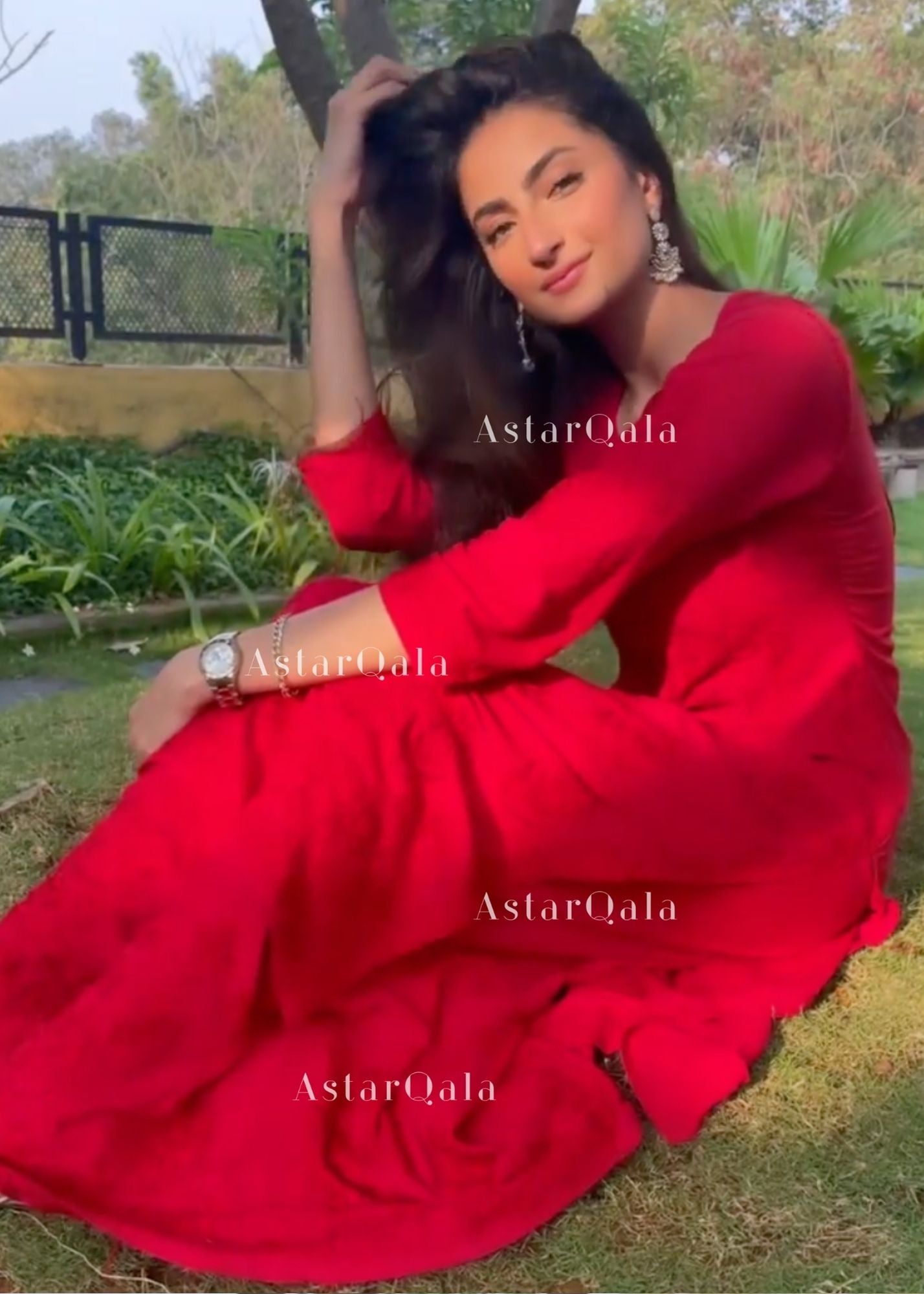 AstarQala - Palak Chikankari Kurta Set - - 125