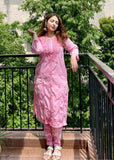 Jannat Chikankari Rayon 2 Piece Kurta & Pant Set