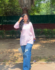 AstarQala - Ina Short Modal Chikankari Kurta Top - Pink - 139_89b7c294-53b0-4b82-b07c-5c7a8de3cc09