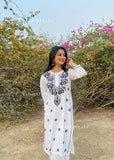 Adila Chikankari Modal Women's Long Kurta