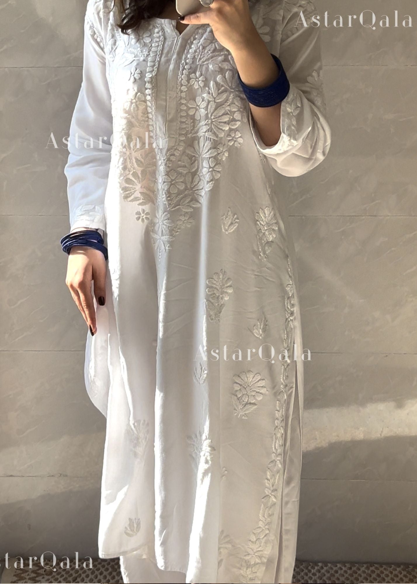 AstarQala - Faiza Chikankari Rayon Kurta Set - - 145_a7b0d66a-12c1-4998-84b1-3982988d1267