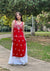 AstarQala - Bushra Rayon Chikankari Sleeveless Long Strap Kurti - Red Kurti - 154_2a07d787-7dec-4112-afec-e47f6e78e486