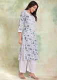 Zoya Mulmul Chikankari Printed Women's Kurta