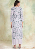 Zoya Mulmul Chikankari Printed Women's Kurta