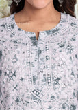 Zoya Mulmul Chikankari Printed Women's Kurta