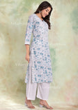 Zoya Mulmul Chikankari Printed Women's Kurta