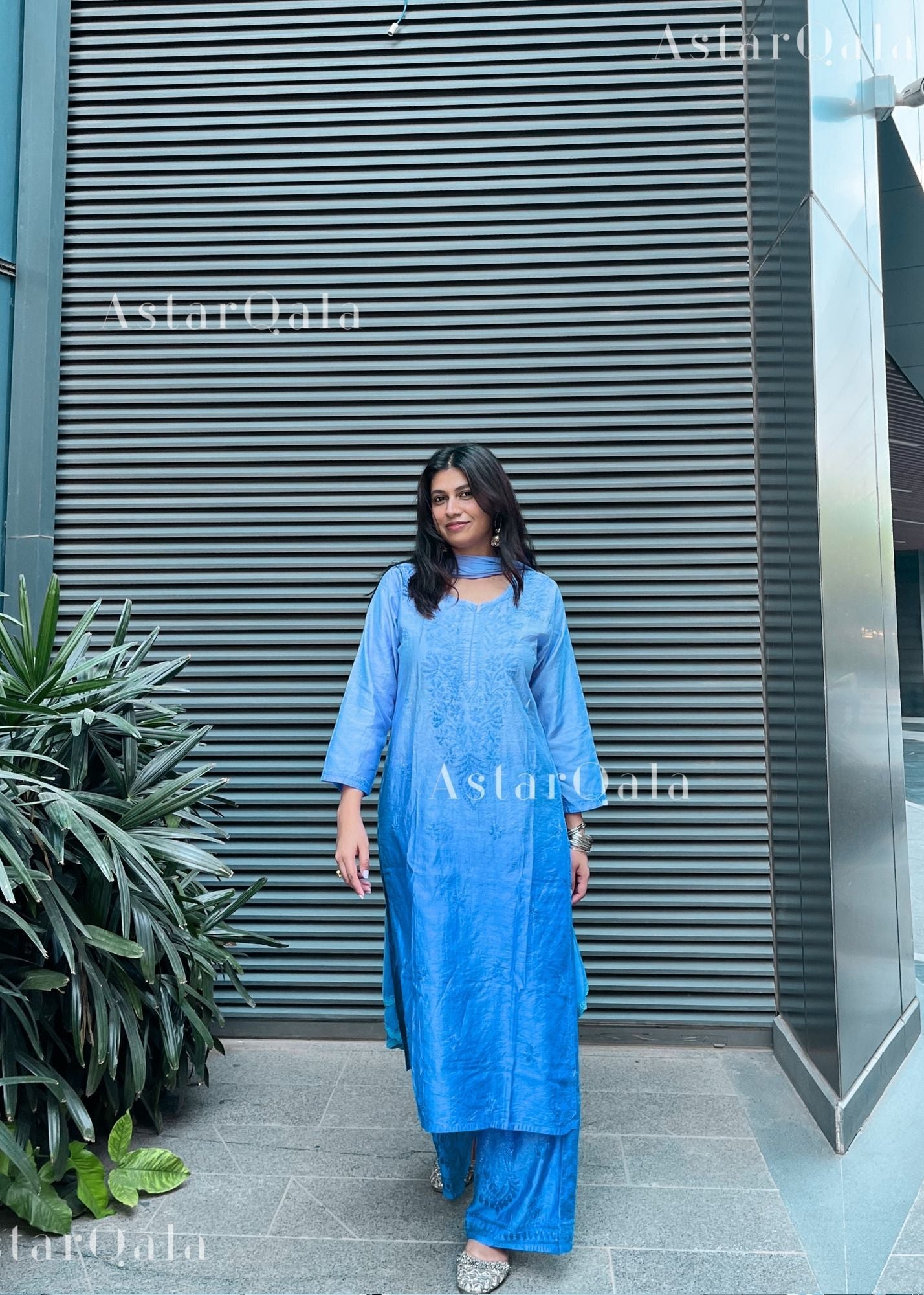 AstarQala - Bahar Premium Chanderi Chikankari Kurta Set For Women - 4XL-5XL - 172_ce0af91f-d95c-4044-b2c1-bd7fa9820644