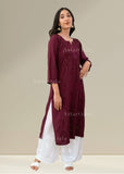 Riyal Chanderi Chikankari Mukaish Kurti