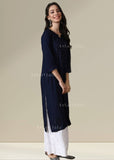 Riyal Chanderi Chikankari Mukaish Kurti