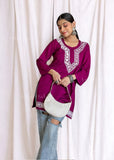 Heer Chikankari Rayon Straight Short Kurta Top