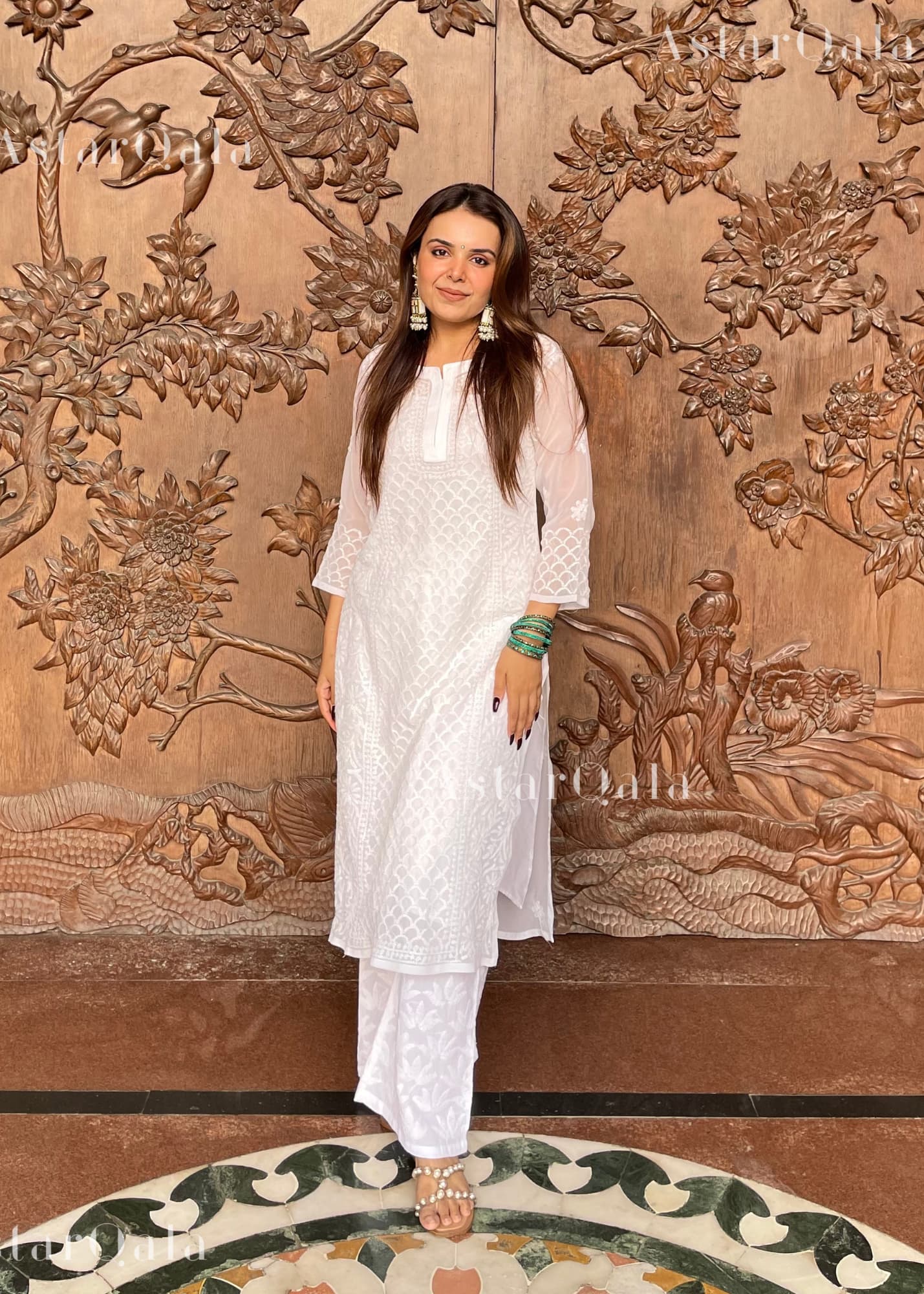 AstarQala - Jiya Georgette Straight Chikankari Kurta For Women - - 18_1ce6cff7-25f0-4ef7-a9f8-45351a9ce980