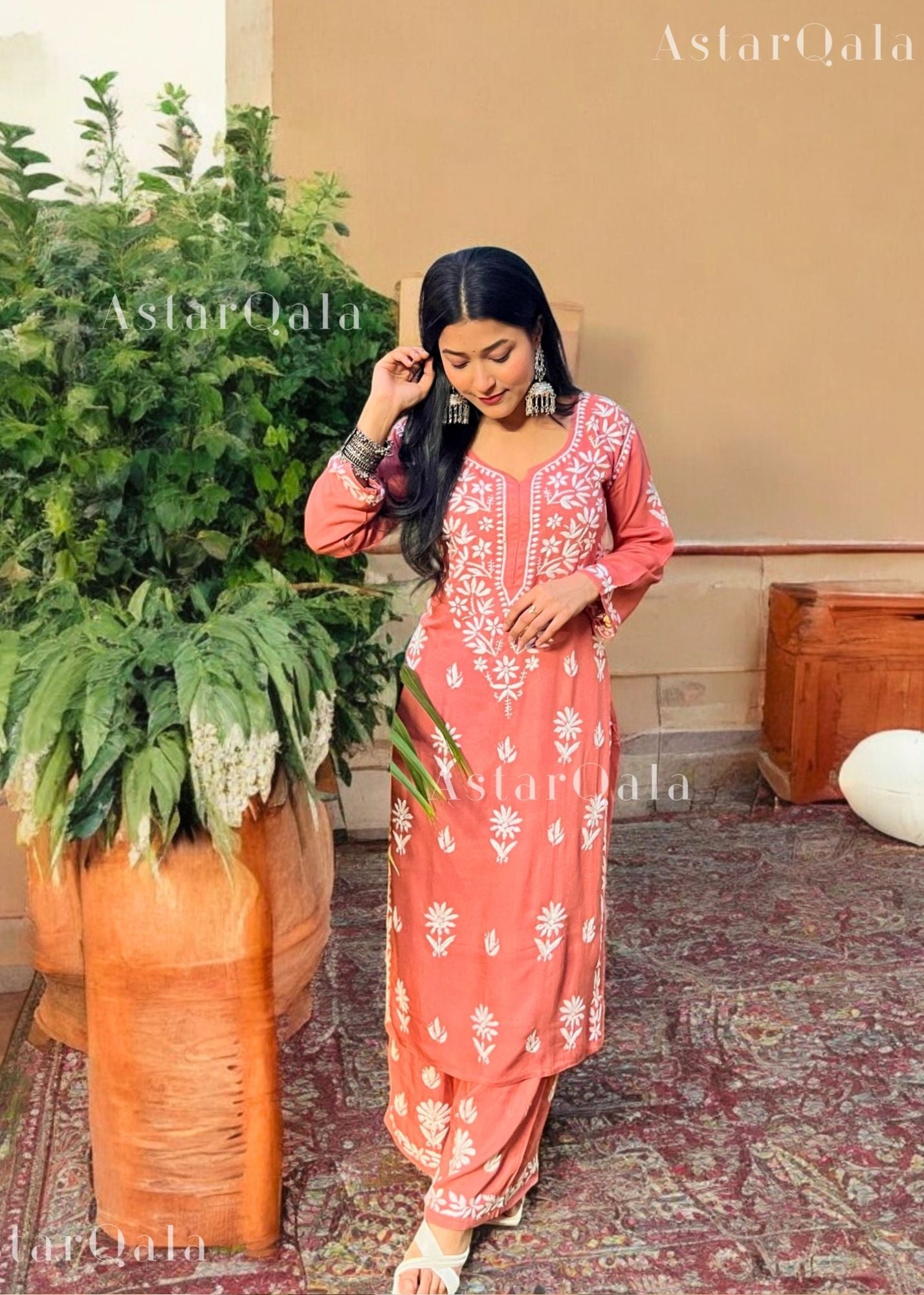 AstarQala - Faiza Chikankari Rayon Kurta Set - - 191_6114e773-f313-4a89-9c38-74d87ae1d372