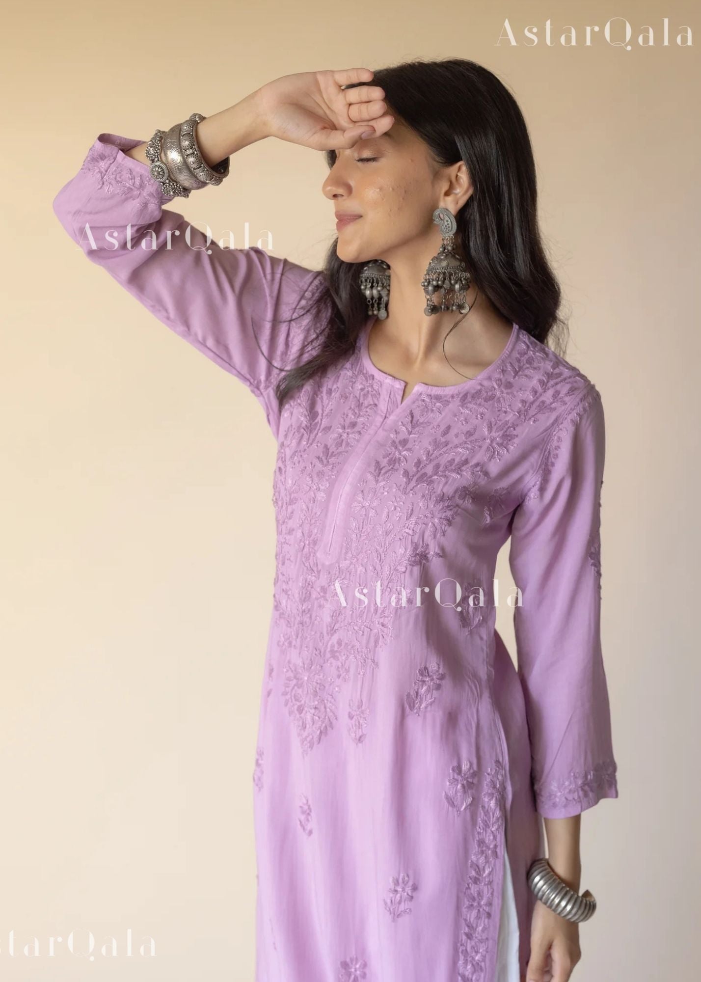 AstarQala - Bahaa Modal Long Chikankari Kurta For Women - - 191_7002a776-7105-4a56-ad6a-6b60d119dae1