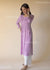 AstarQala - Bahaa Modal Long Chikankari Kurta For Women - Lilac - 192_d3a899ed-0abe-45d4-9138-40a4e4ac5282
