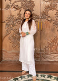 Viza Georgette Straight Chikankari Kurta For Women