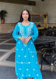 Ada Chikankari Rayon Straight Kurta Set For Women