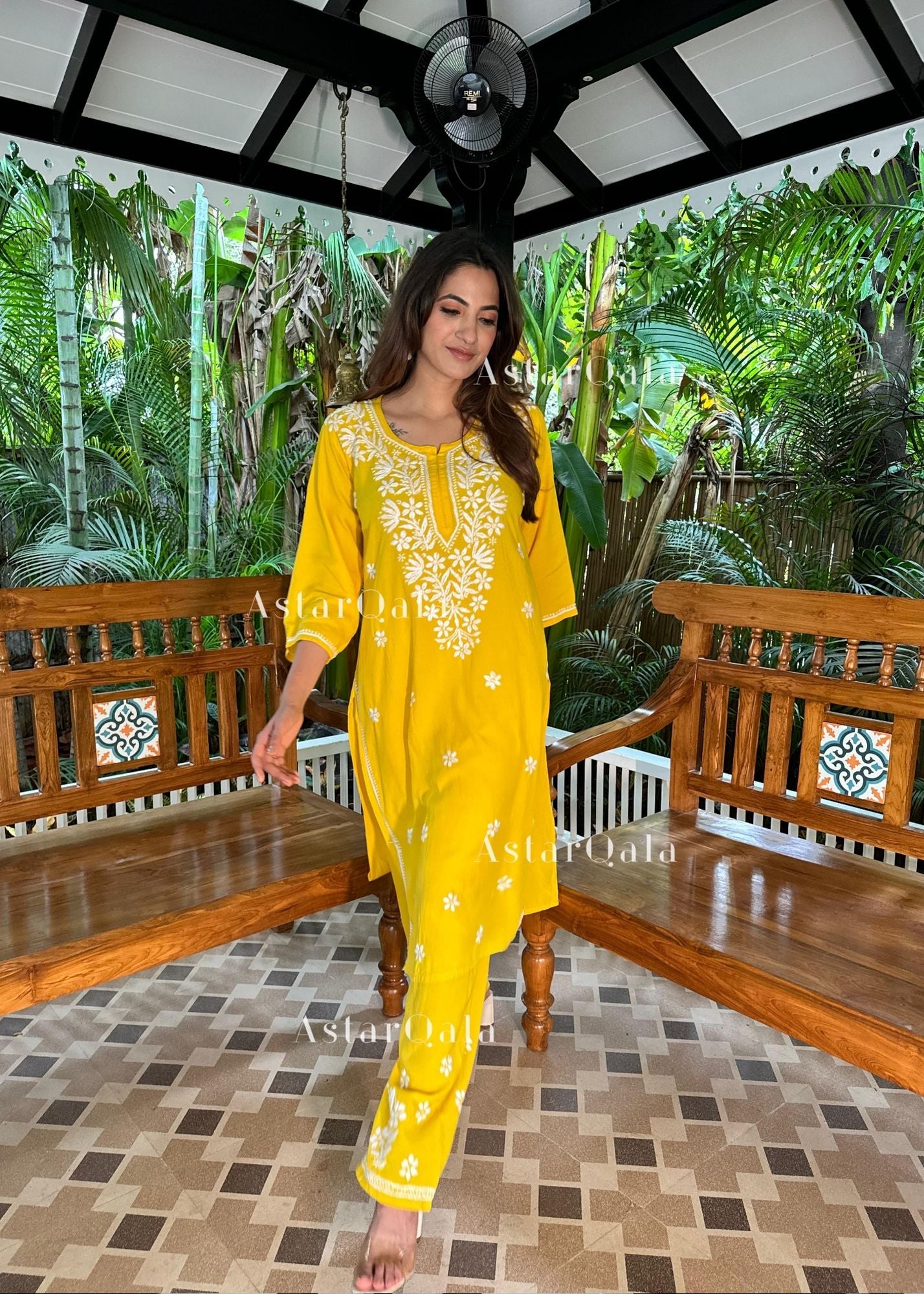 AstarQala - Ada Chikankari Rayon Straight Kurta Set For Women - - 217_4c0f5b6d-080f-4d2a-93a7-4511f37afd95