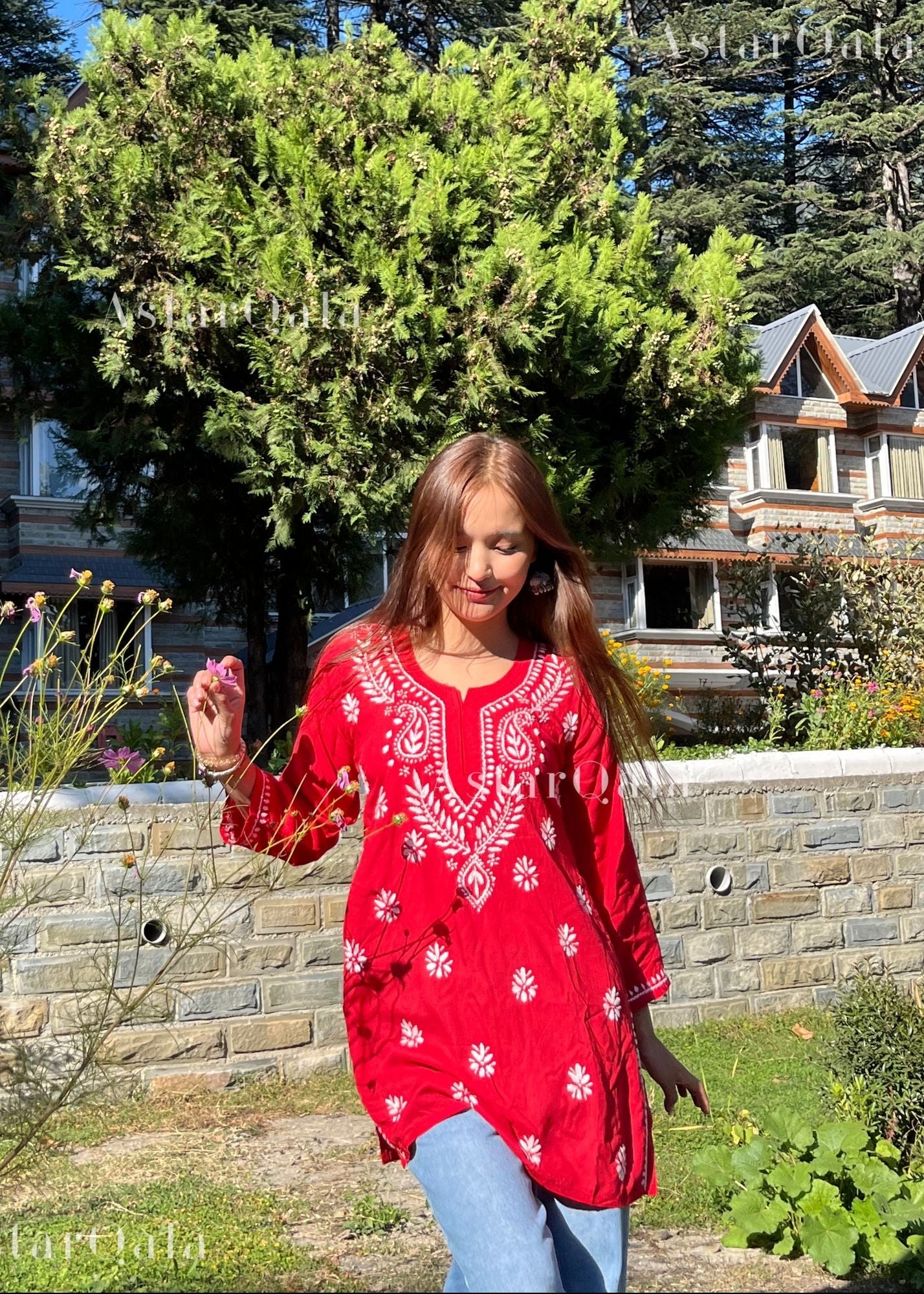 AstarQala - Ina Short Modal Chikankari Kurta Top - - 221_9991bbde-d7c7-460c-9d4b-fa407a7e05ac