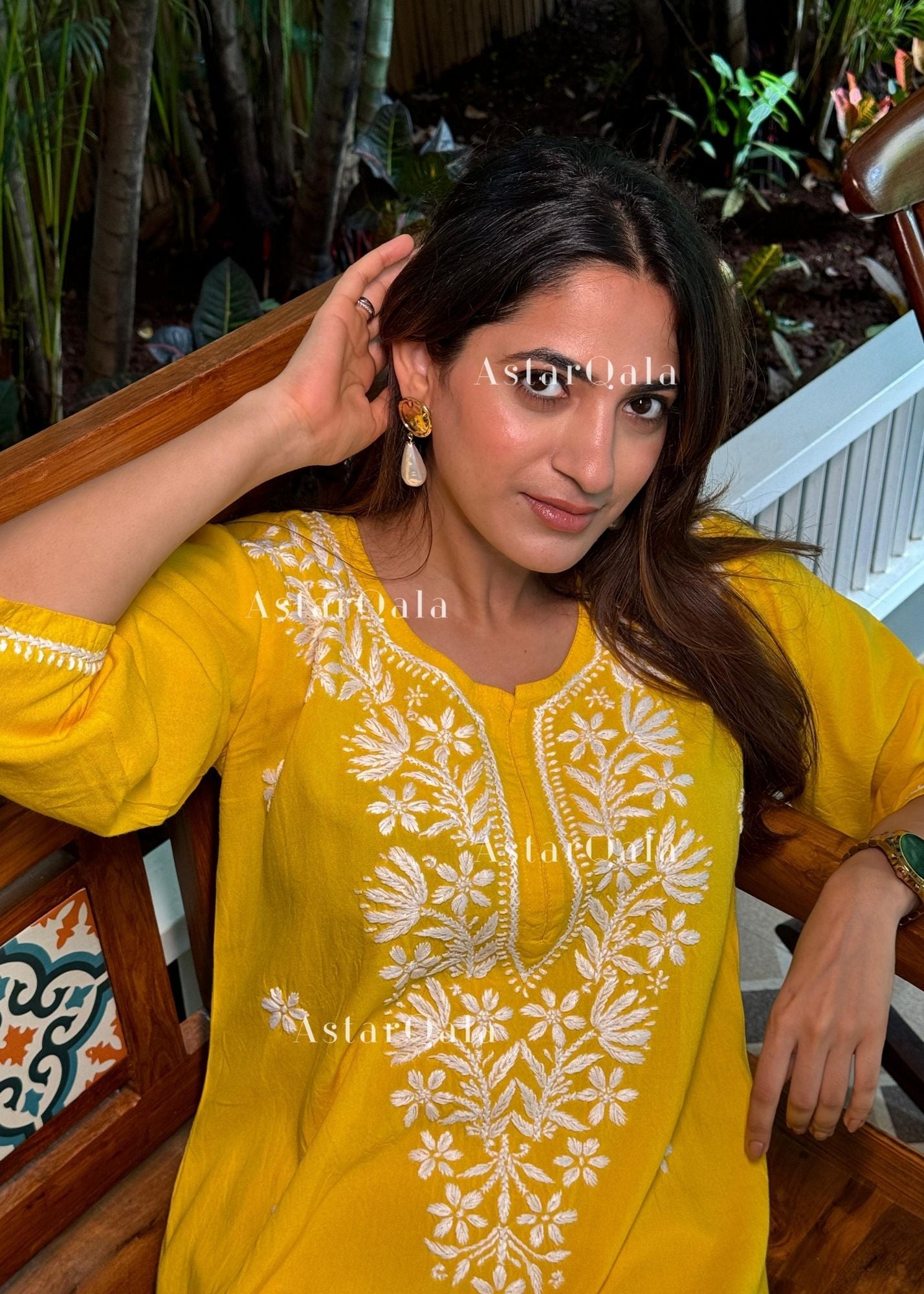 AstarQala - Ada Chikankari Rayon Straight Kurta Set For Women - - 221_f5075f1b-0bdb-45f5-98c8-f23a20649586