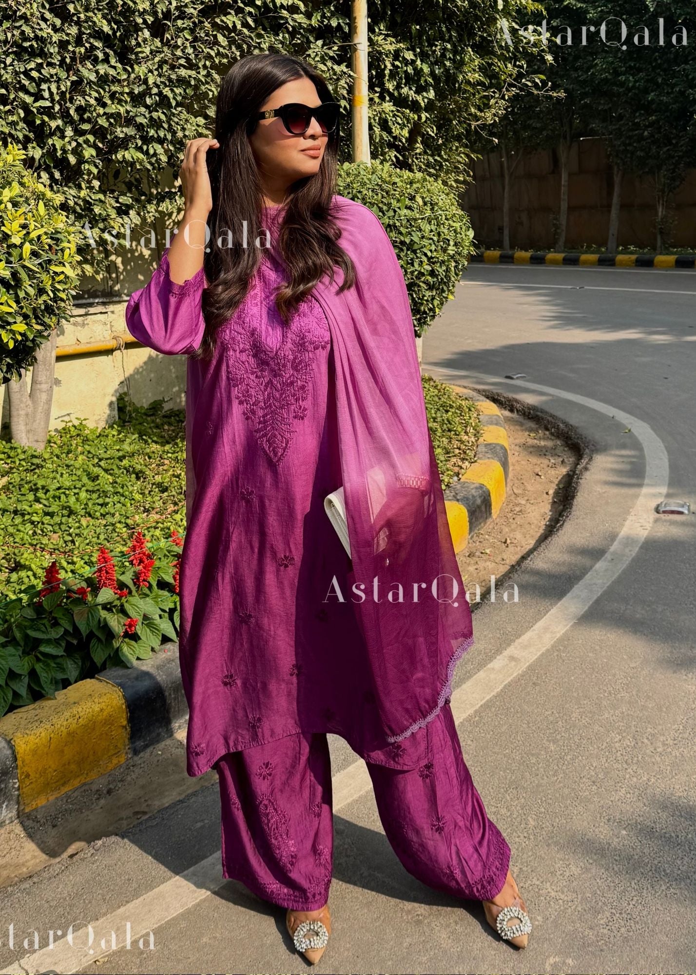 AstarQala - Bahar Premium Chanderi Chikankari Kurta Set For Women - - 22_c0877e85-56f6-4197-83b4-acacf3a23e72