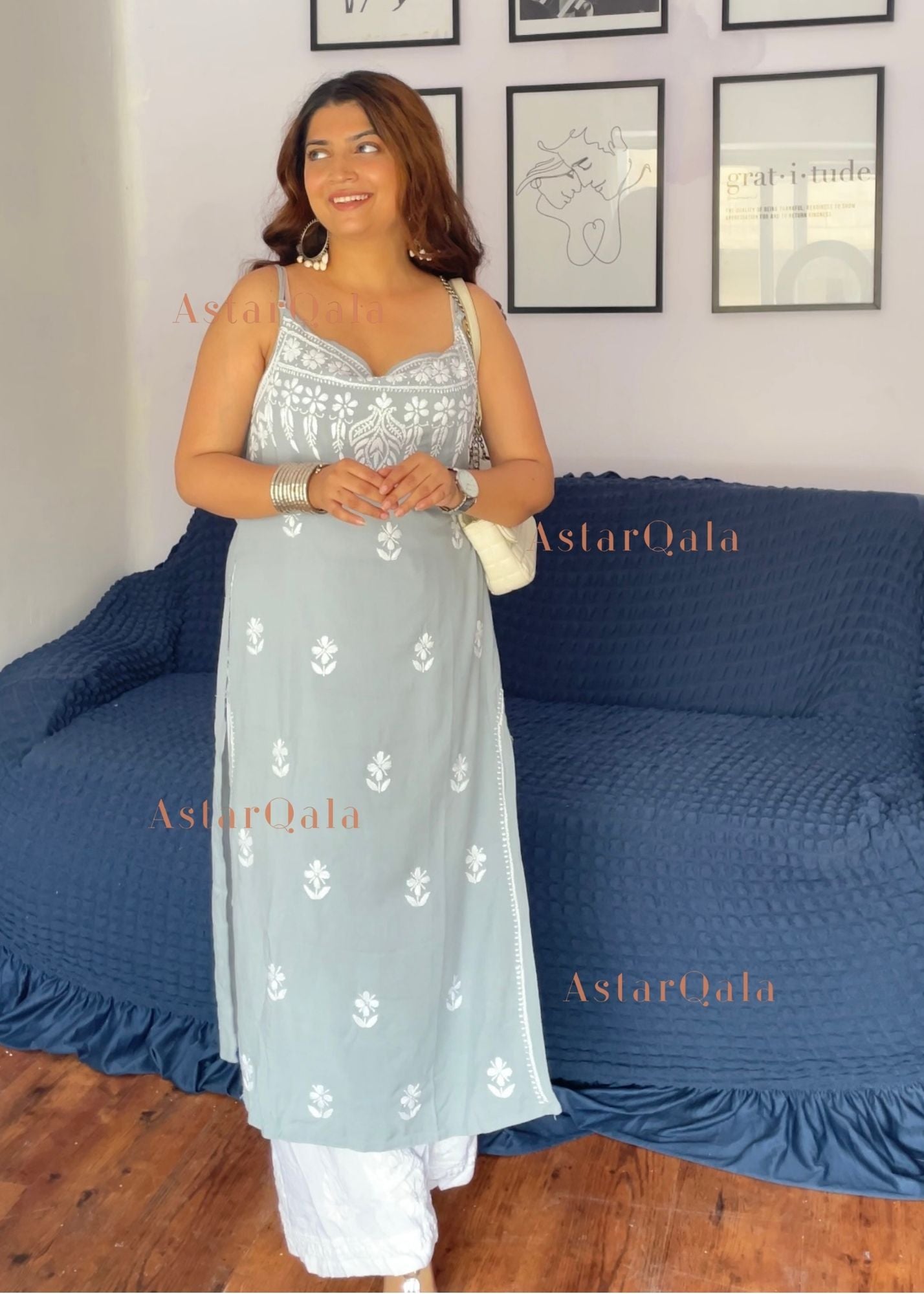 AstarQala - Bushra Rayon Chikankari Sleeveless Long Strap Kurti - - 232_f51cb4f4-b534-4c8a-b895-116fdec0f581