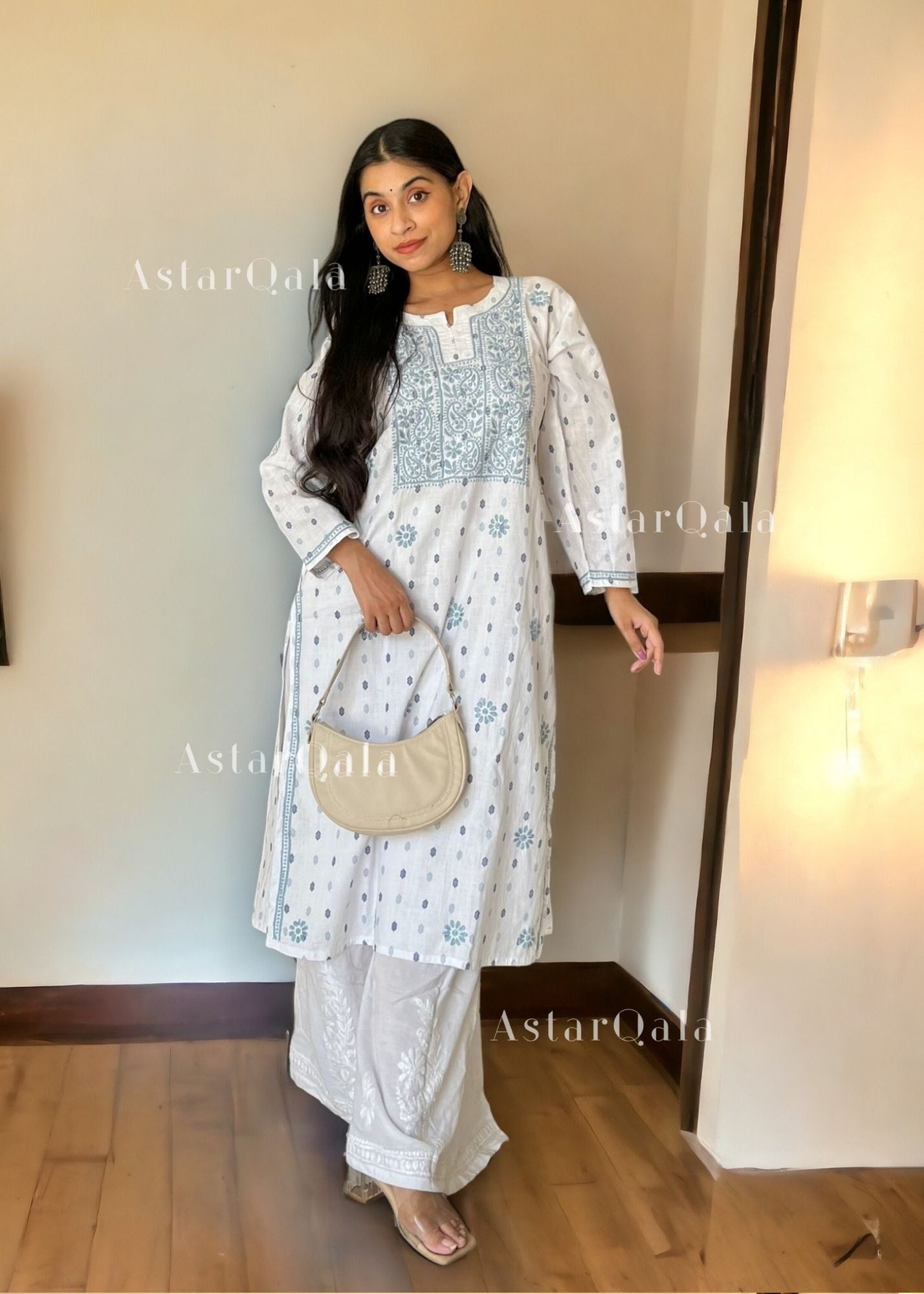 AstarQala - Eshra Chikankari Cotton Kurta For Women's - - 234_9d00f11f-ec4a-4a44-a7c0-22bf08cdfc39