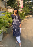 Naina Mulmul Straight Chikankari Kurta For Women