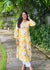 AstarQala - Farheen Mulmul Floral Printed Chikankari Kurti For Women's - Yellow - 251_64dd3d4d-60a7-474b-8bf2-109e548dc2d0