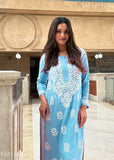 Asiah Modal Chikankari Solid Women's 2PC Long Kurta & Palazzo Set For Women