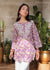 AstarQala - Jehan Chikankari Mulmul Short Kurti - Lavender - 269_4900cb06-b883-4339-9dd0-400038f451cd