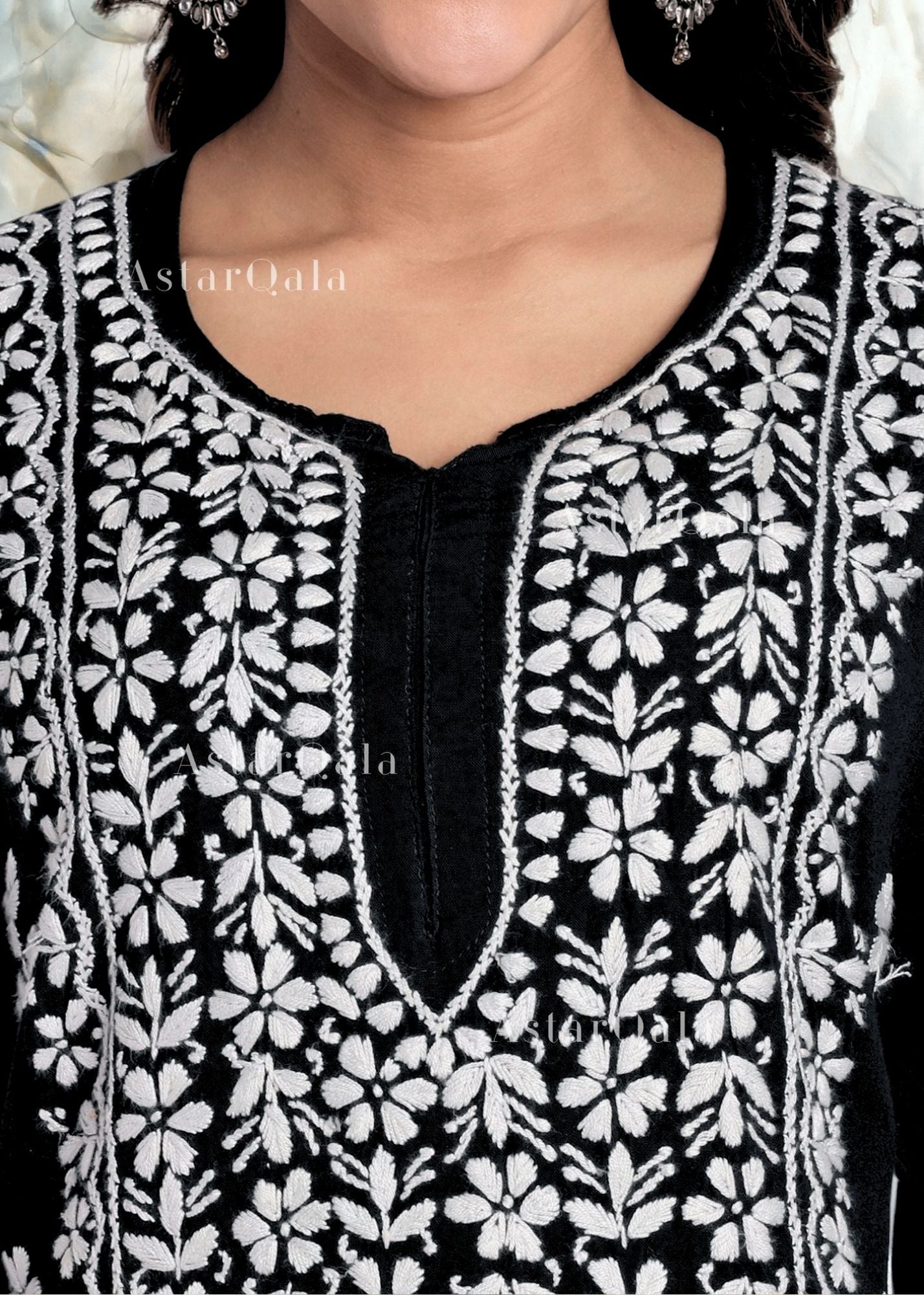 AstarQala - Chandani Chikankari Rayon Straight Kurta For Women - - 272_845de29a-66f9-4a40-99fc-2580e6c9a88d