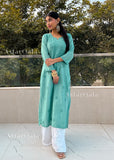 Suhana Chikankari Chanderi Straight Kurta For Women