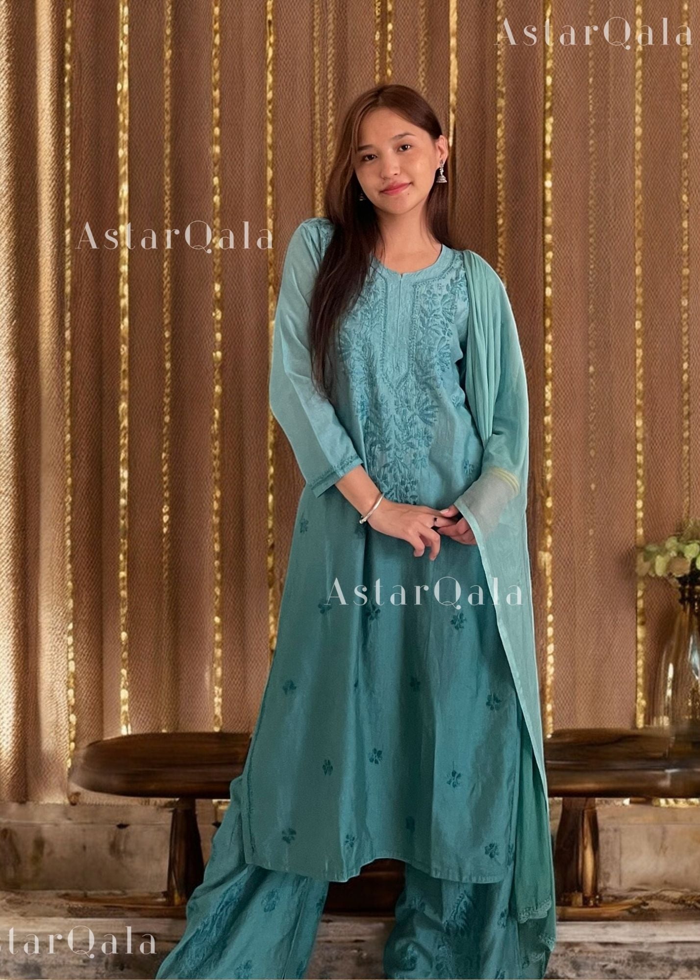 AstarQala - Bahar Premium Chanderi Chikankari Kurta Set For Women - 4XL-5XL - 275_ebb012c1-92e6-43d3-be24-6e706197f8ff