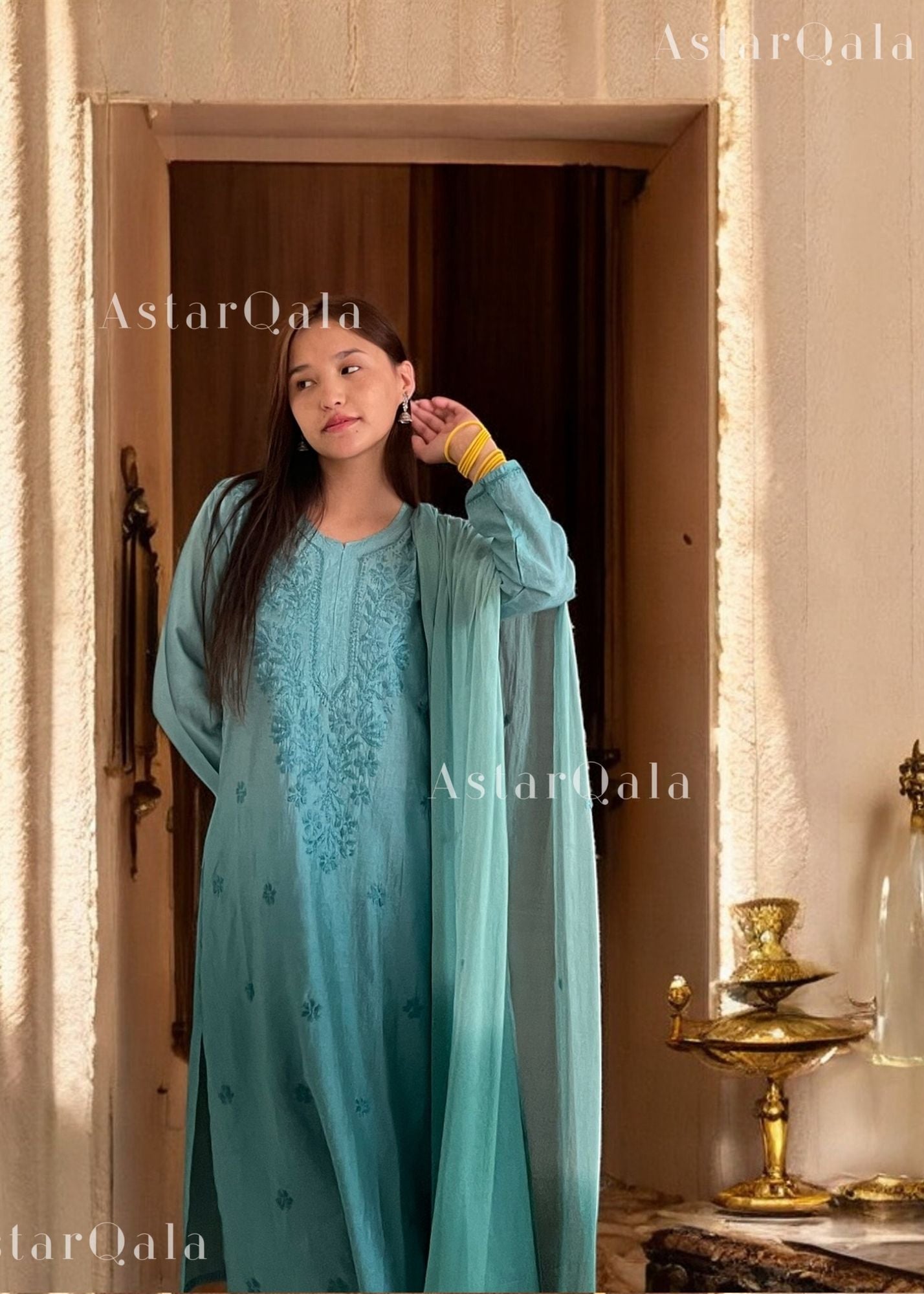 AstarQala - Bahar Premium Chanderi Chikankari Kurta Set For Women - - 276_c099941c-5814-4a3b-8af1-6234775f1dd5