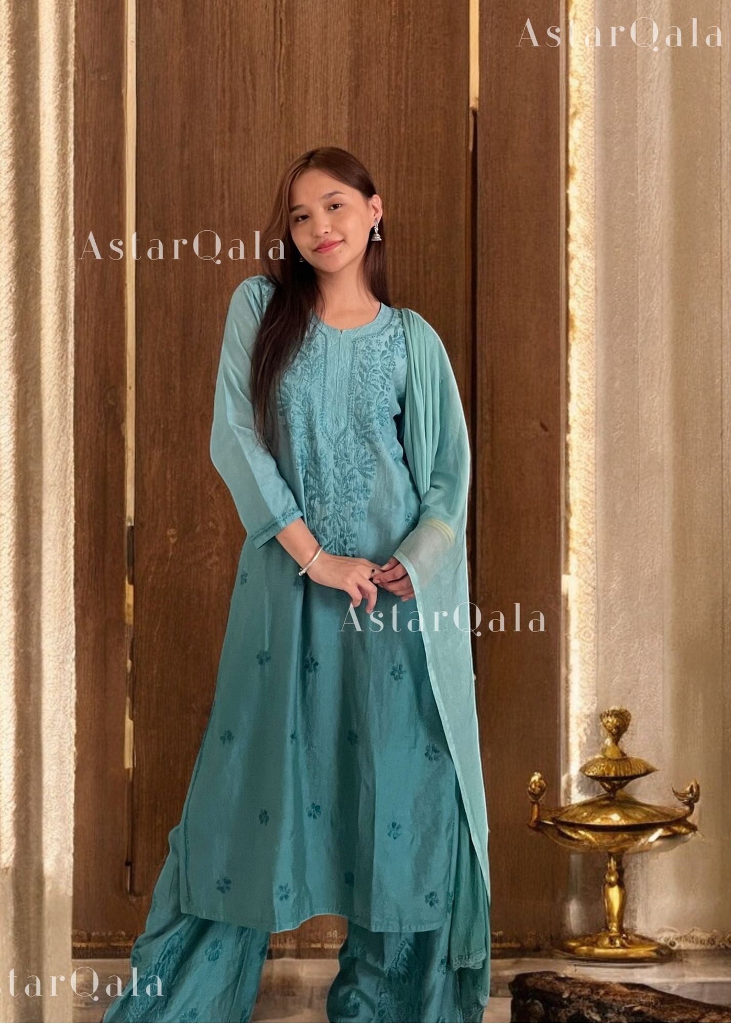 AstarQala - Bahar Premium Chanderi Chikankari Kurta Set For Women - - 277_6b39d8d1-9a5e-438f-857a-12b77d571ee2