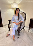 Zarah Cotton Khadi Chikankari Kurta For Womens