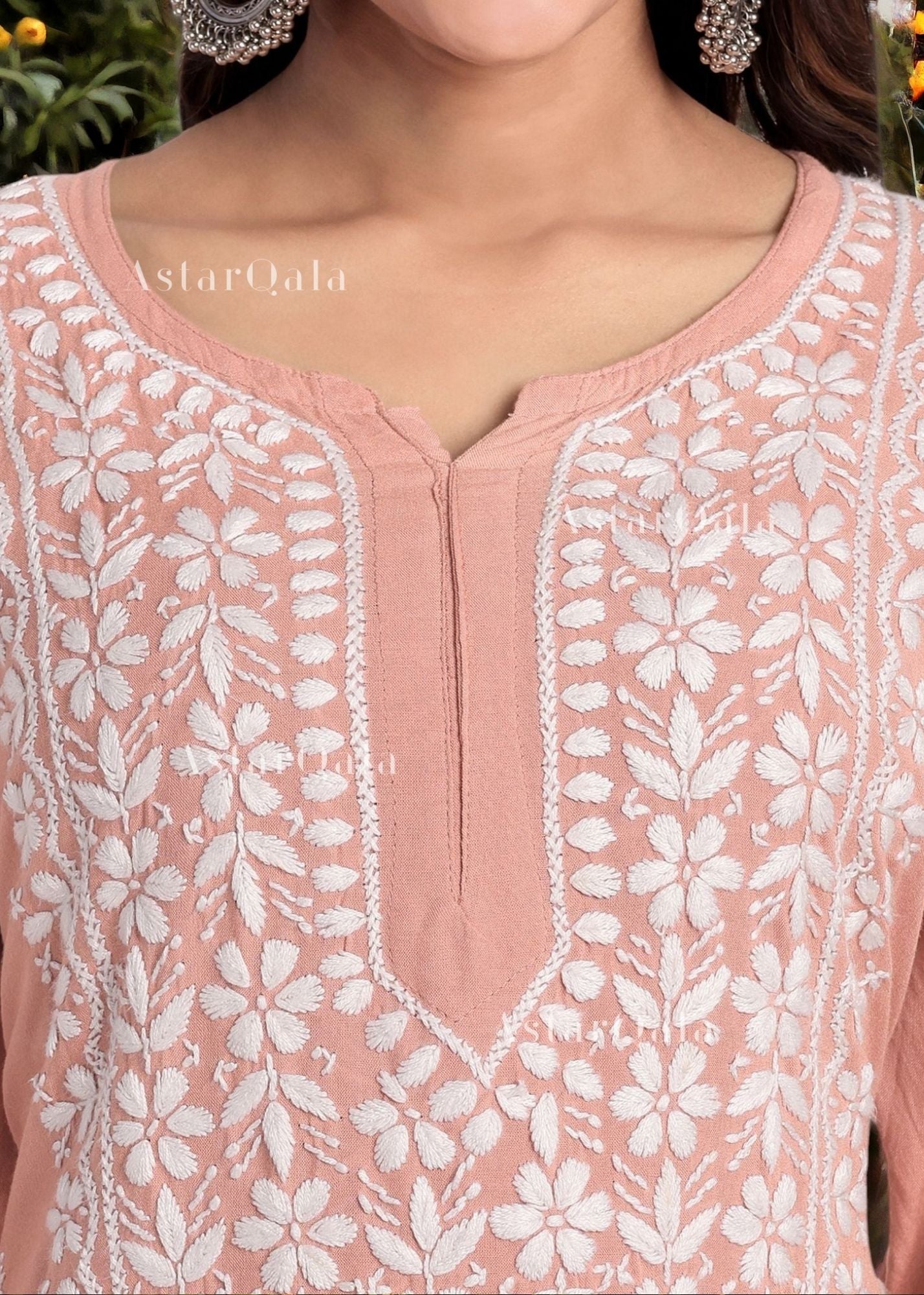 AstarQala - Chandani Chikankari Rayon Straight Kurta For Women - - 280_40ff6725-3537-457d-bfef-7c6d810ea786