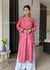 AstarQala - Mehar Chanderi Chikankari Straight Long Kurta For Women - Pink - 286_a4dfe553-eb3c-454d-a689-83e79261ff64