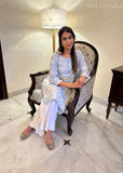 Zarah Cotton Khadi Chikankari Kurta For Womens