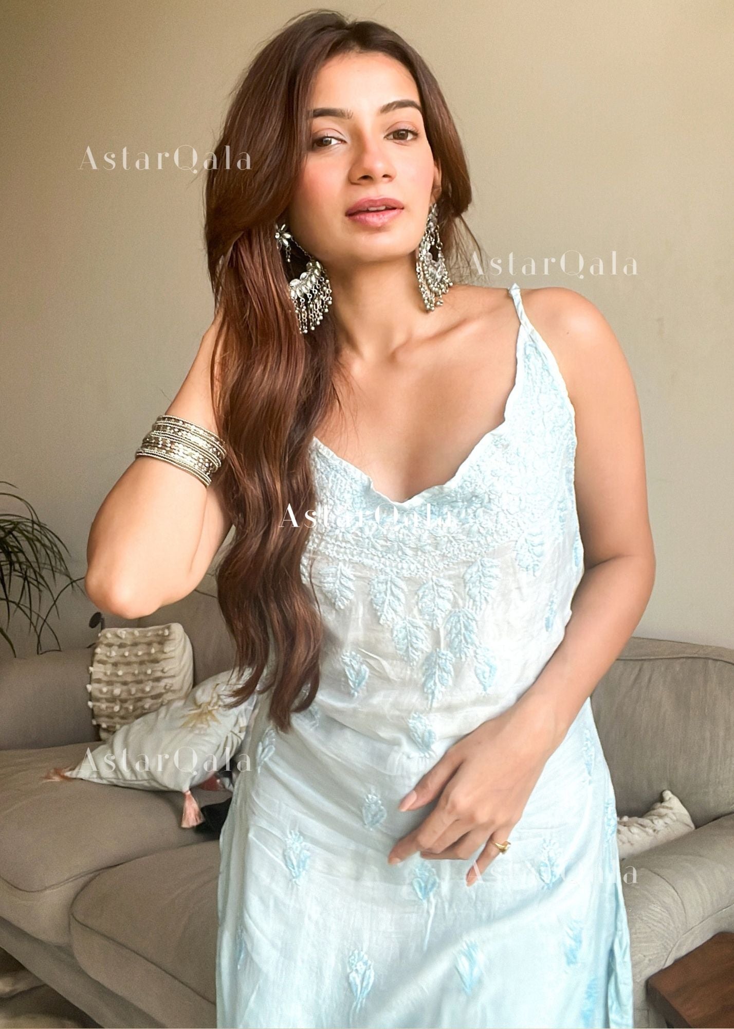AstarQala - Kinza Premium Muslin Chikankari Strap Kurti - - 2_38b9bd52-7dc1-4579-a7b1-a848b1f44f88