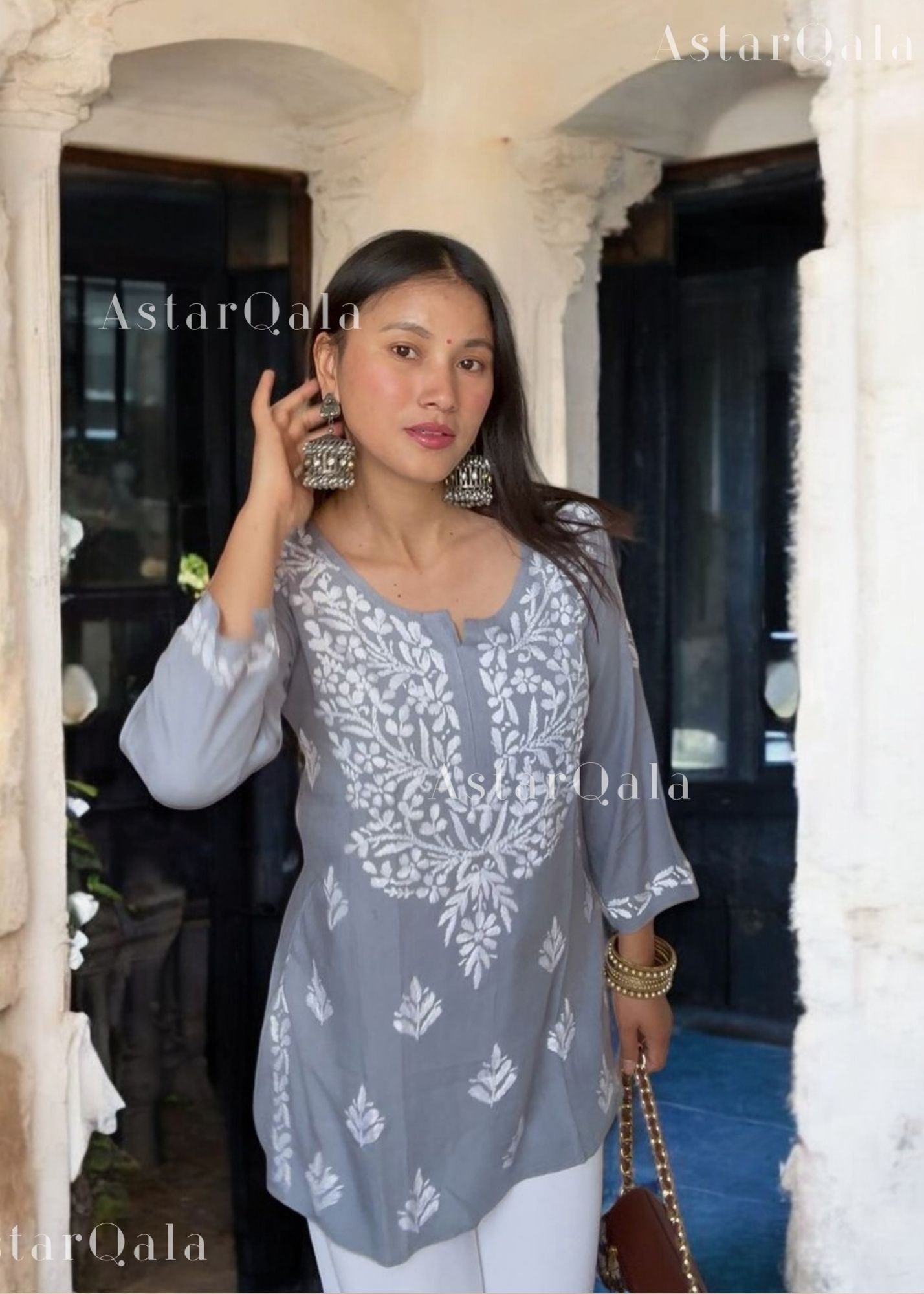 AstarQala - Liba Modal Short Chikankari Kurti Top - - 307_2a8629bc-6c57-4ece-afa9-2d6d005a1f73
