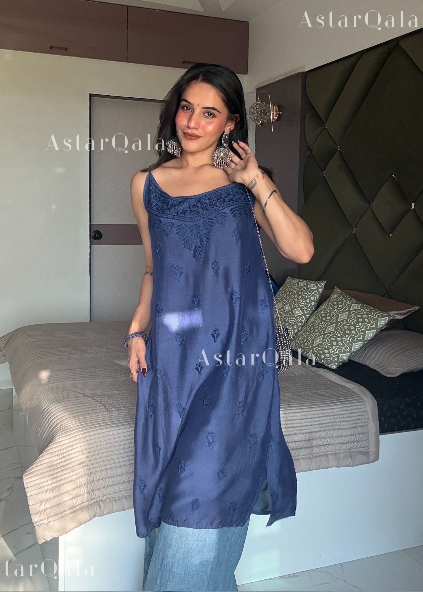 AstarQala - Kinza Premium Muslin Chikankari Strap Kurti - - 319_c283609b-d22a-4ae4-ad91-748ce30fd916