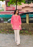 Effat Hand Embroidered Cotton Lucknowi Chikankari Short Kurti Top For Women