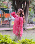 AstarQala - Effat Hand Embroidered Cotton Lucknowi Chikankari Short Kurti Top For Women - - 328_838810a9-732b-4bf7-9316-e47bca6b36b3