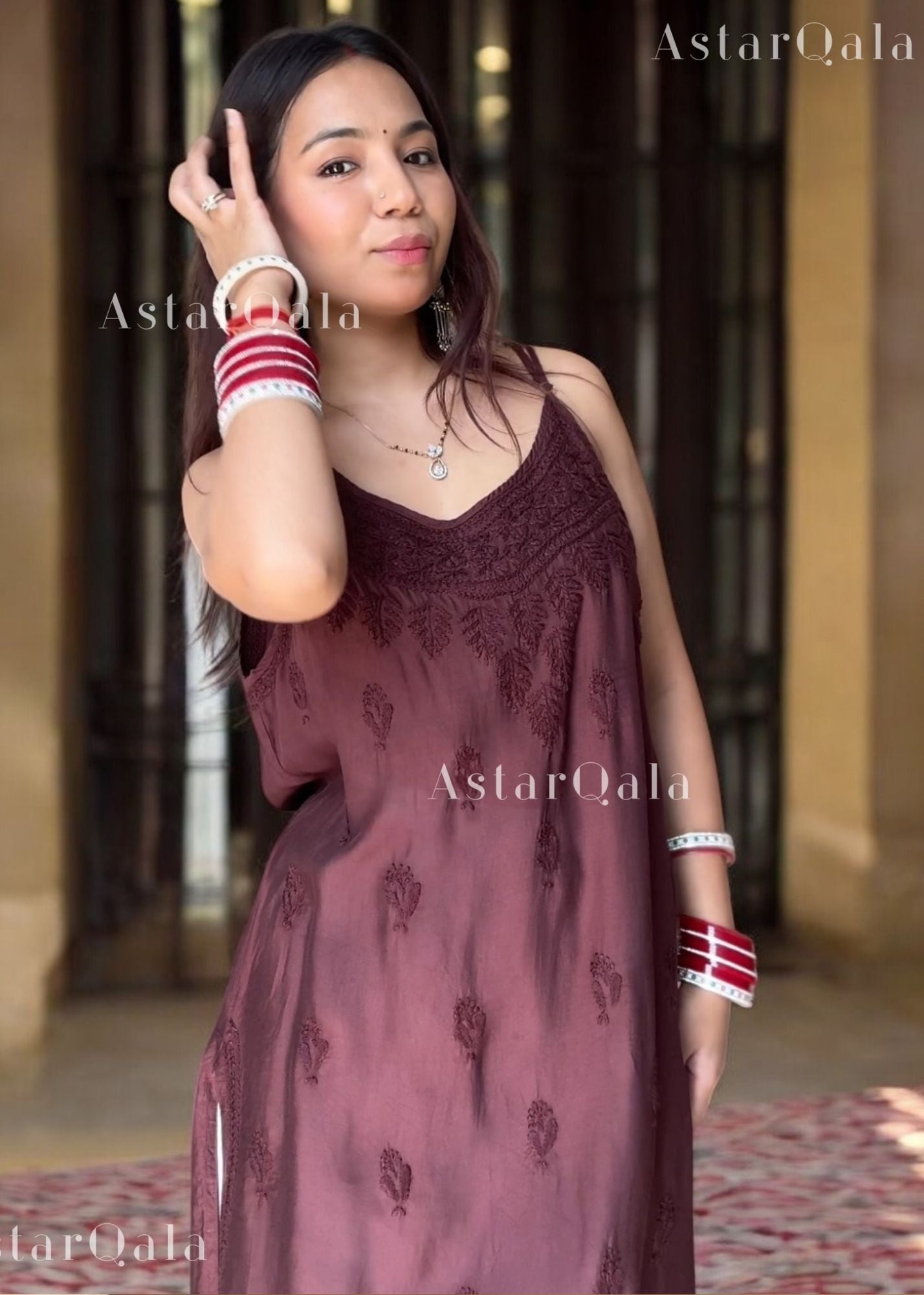 AstarQala - Kinza Premium Muslin Chikankari Strap Kurti - - 334_1a91a2f9-e5b6-4f0e-9692-d10797ec4c4e